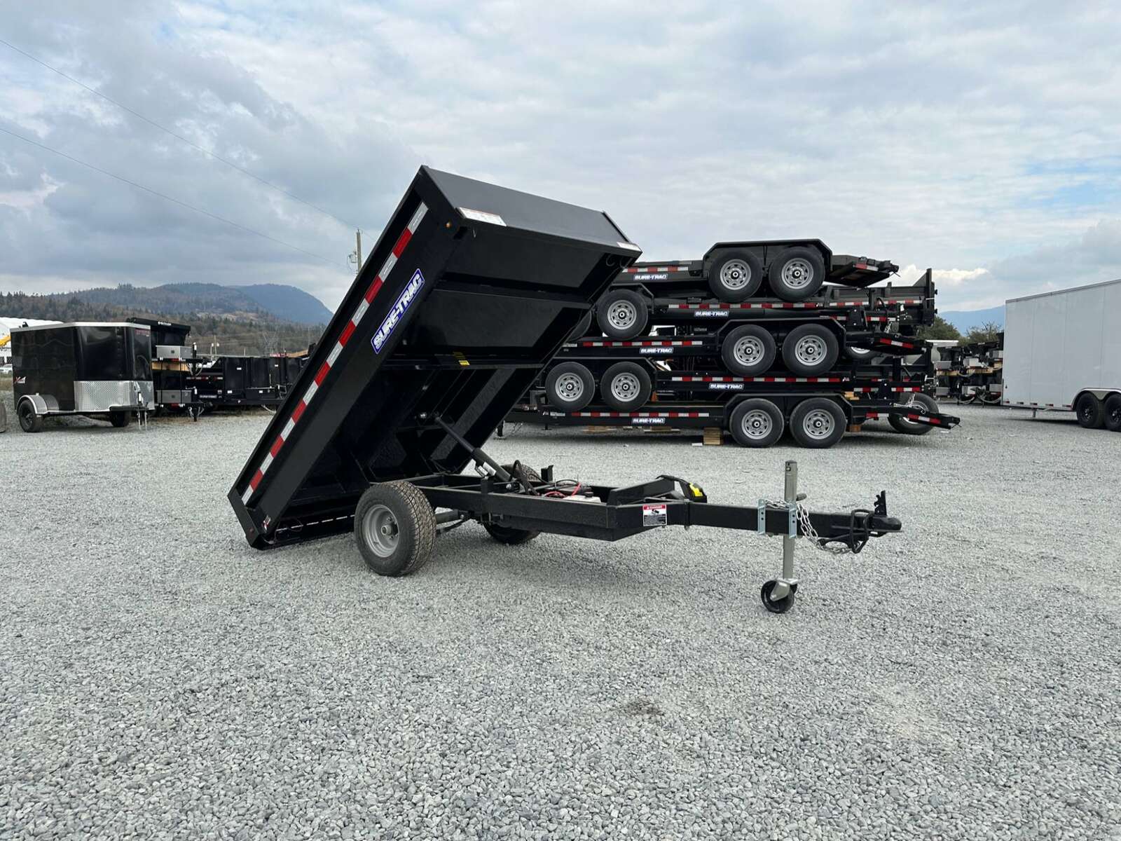 Photo of New SureTrac 4.5 x 8 Mini Dump Trailer Utility 2990lb GVW