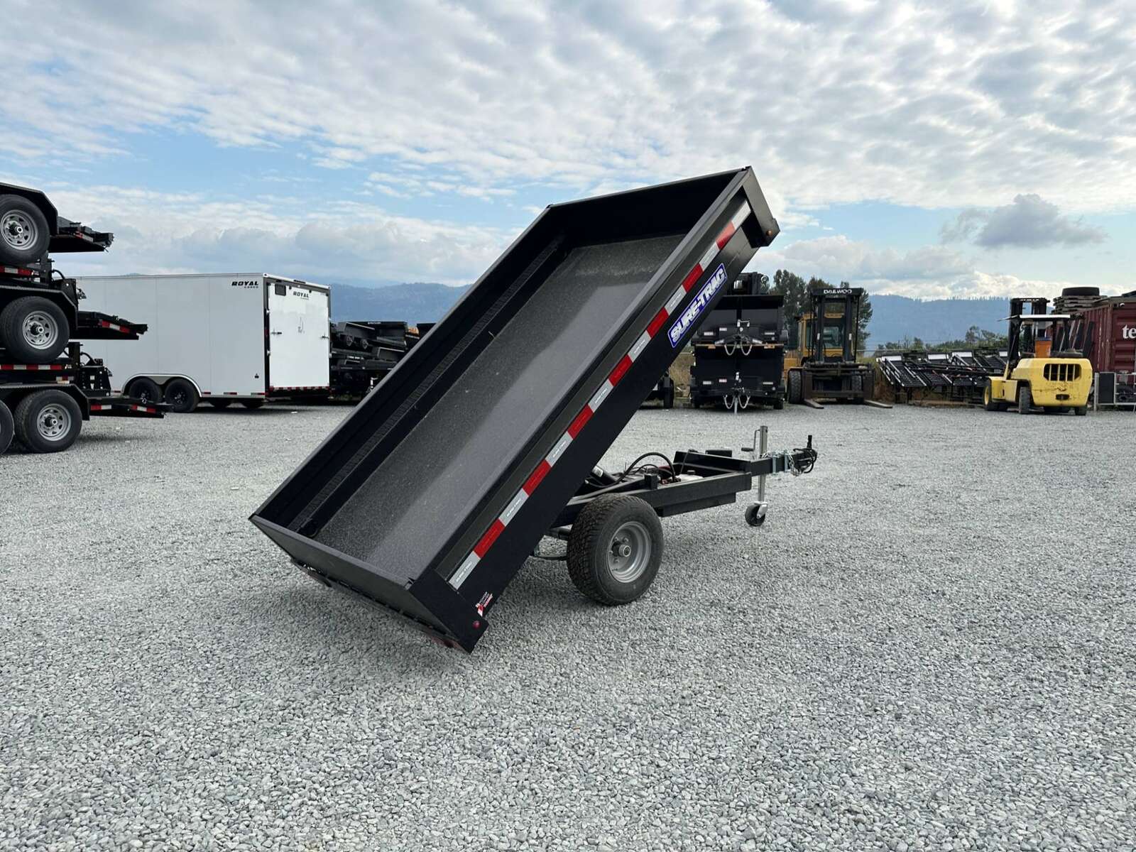 Photo of New SureTrac 4.5 x 8 Mini Dump Trailer Utility 2990lb GVW