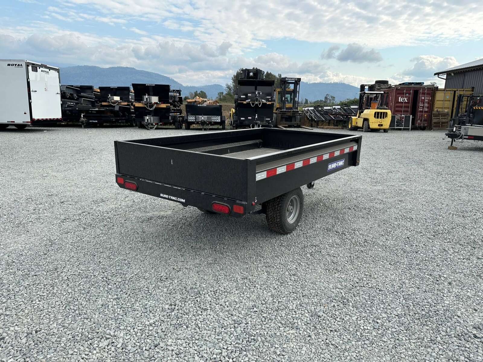 Photo of New SureTrac 4.5 x 8 Mini Dump Trailer Utility 2990lb GVW