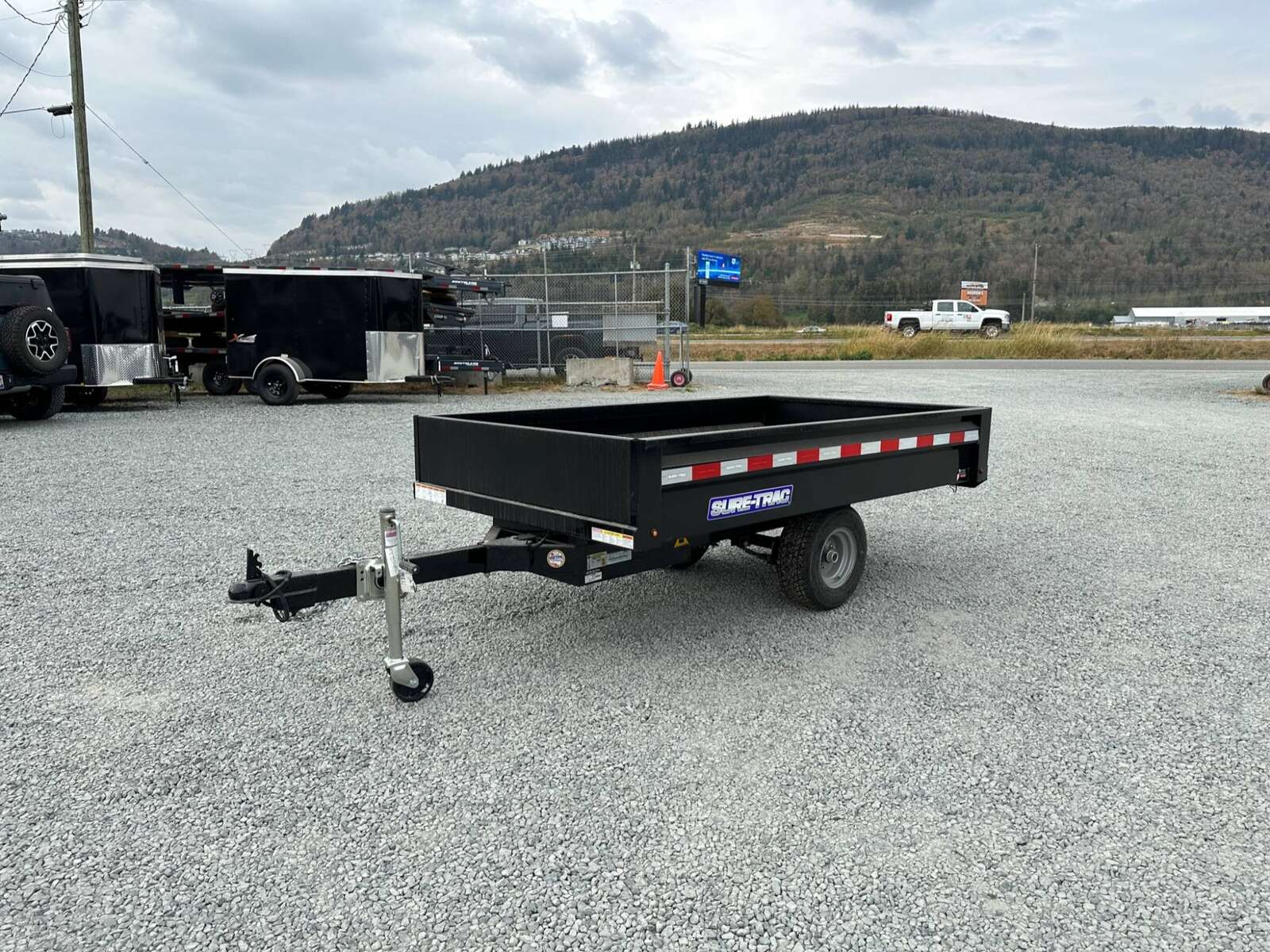 Photo of New SureTrac 4.5 x 8 Mini Dump Trailer Utility 2990lb GVW