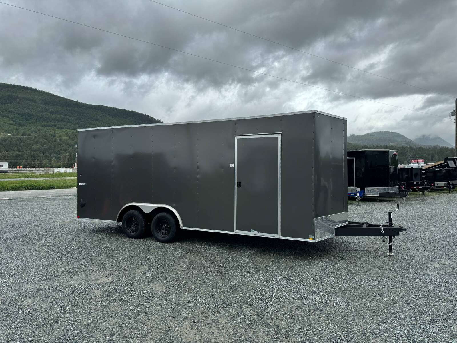 Photo of 2025 Mirage XE 8.5x20 V Nose Cargo / Enclosed Trailer Extra Height Ramp Door Charcoal Grey Car Hauler Package