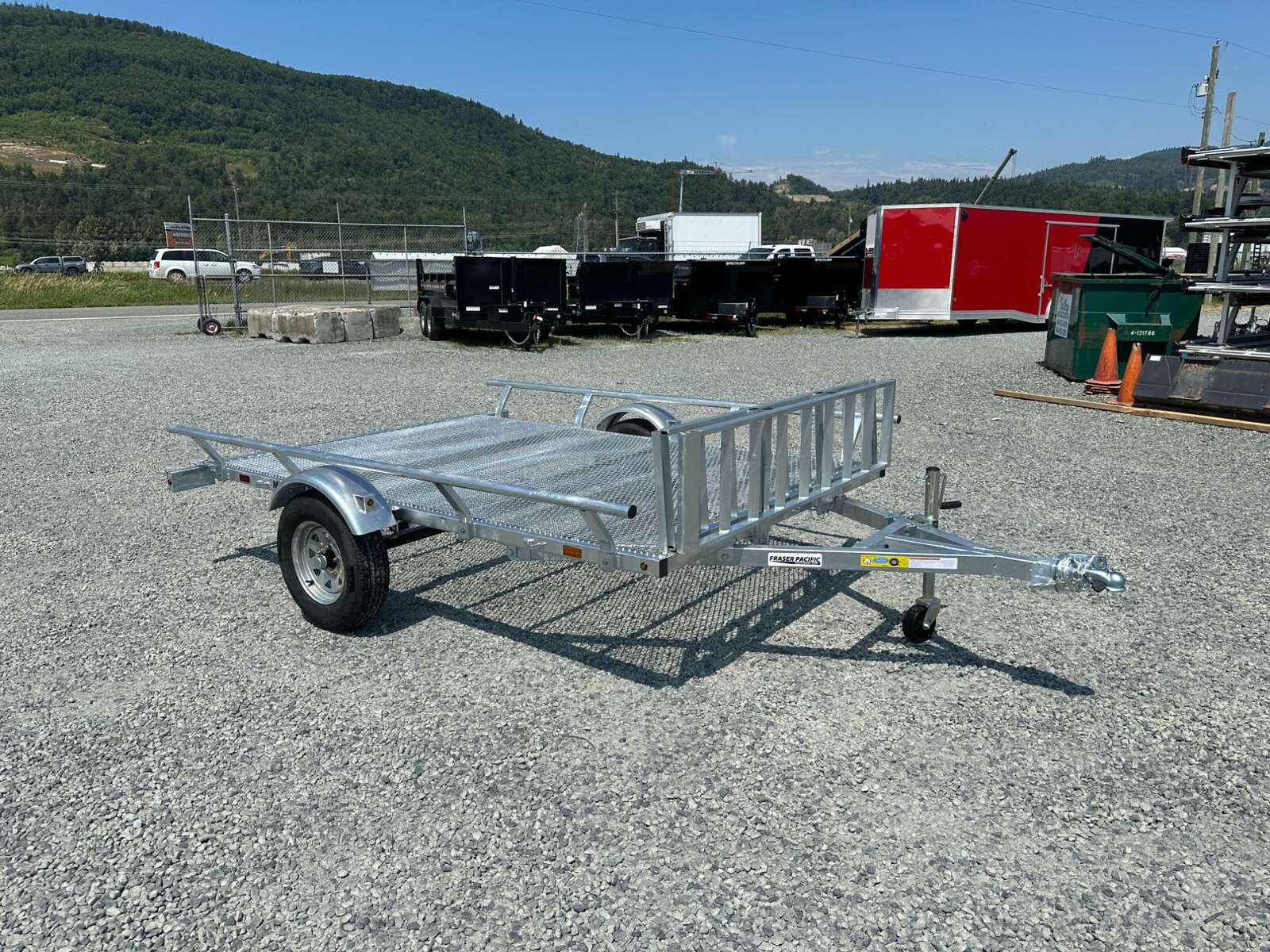 Photo of New Marlon 6x9.5 ATV SXS UTV Side Load or Rear Load Trailer w/Ramps Galvanized