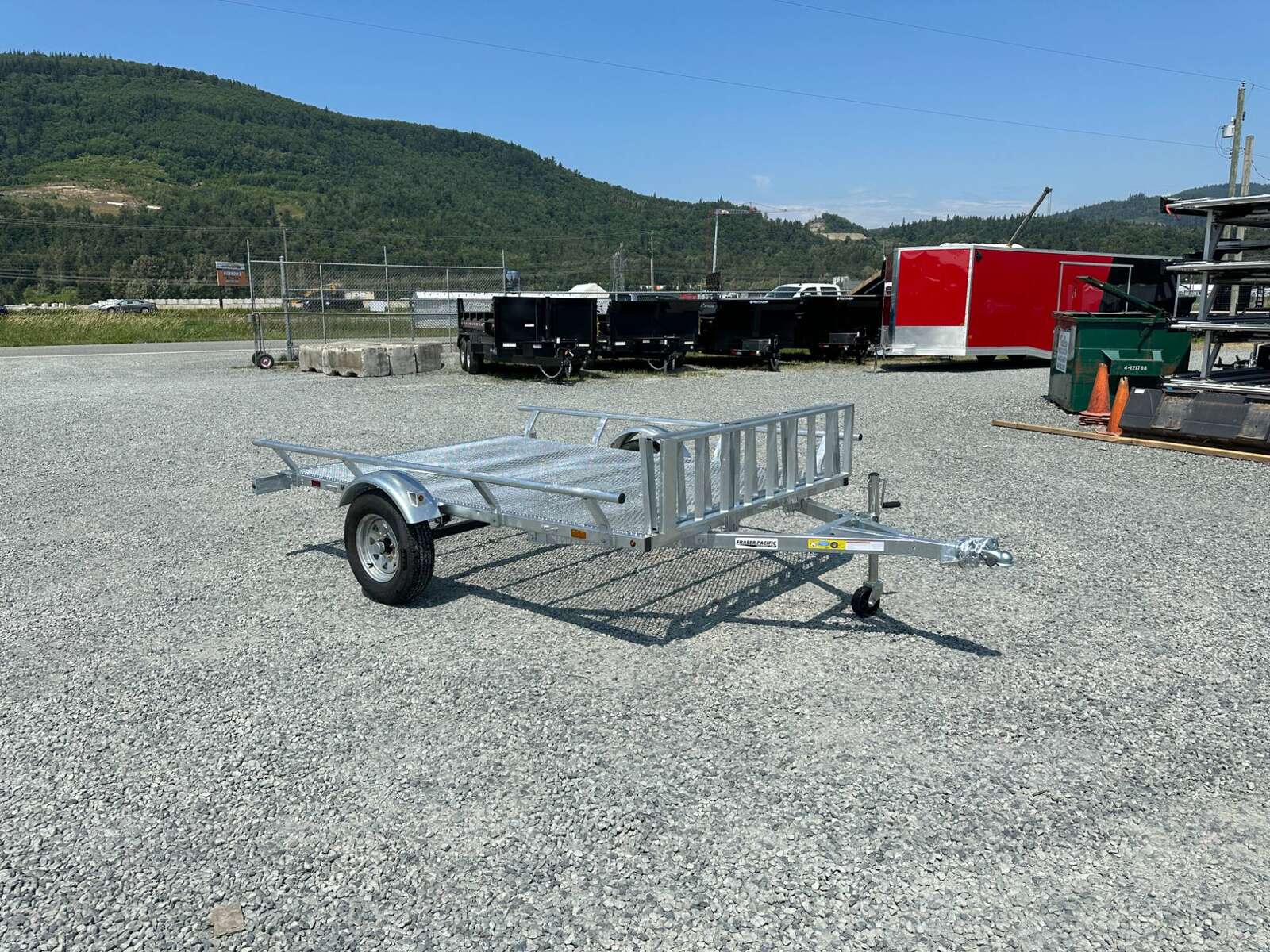 Photo of New Marlon 6x9.5 ATV SXS UTV Side Load or Rear Load Trailer w/Ramps Galvanized