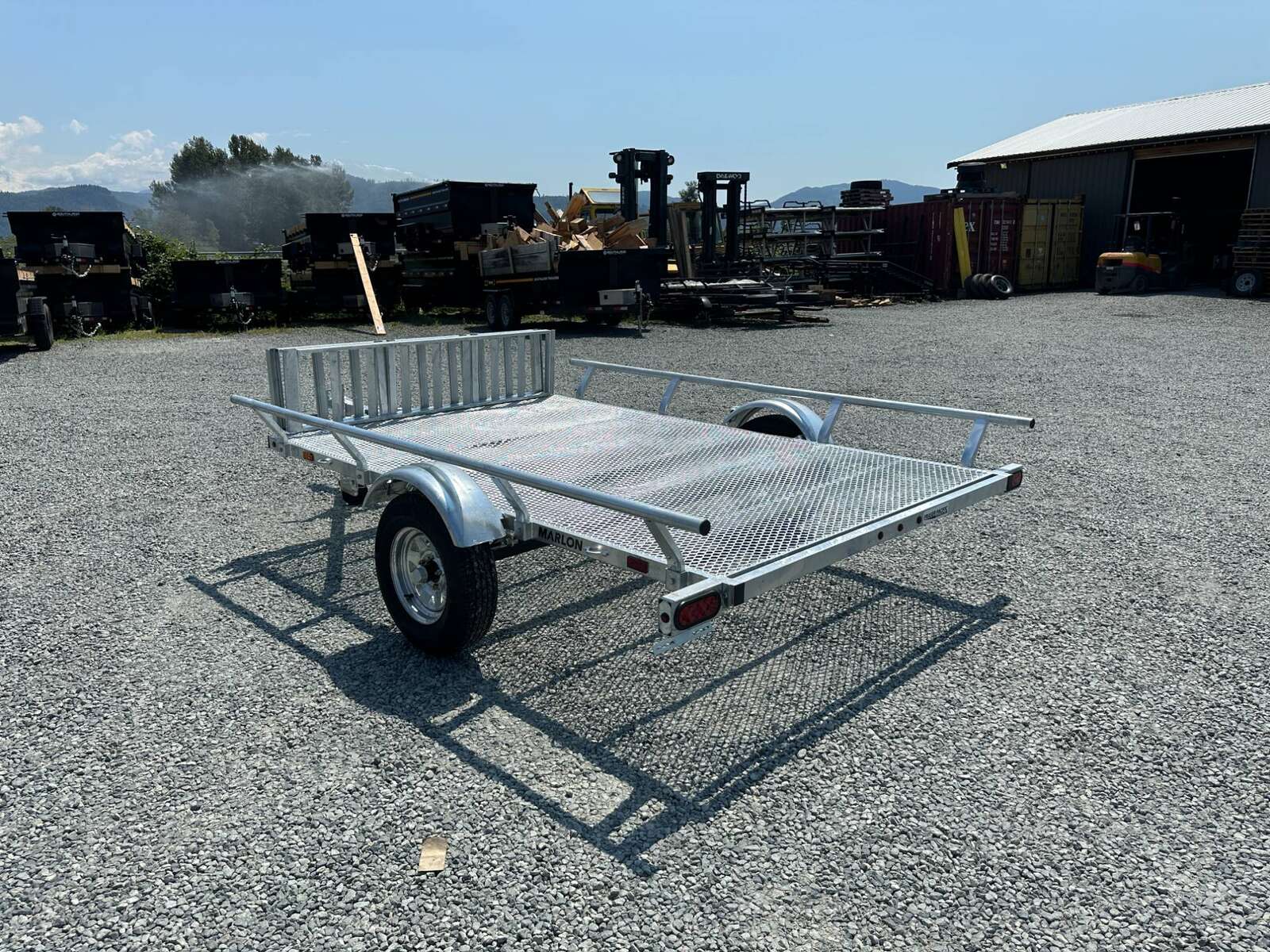 Photo of New Marlon 6x9.5 ATV SXS UTV Side Load or Rear Load Trailer w/Ramps Galvanized