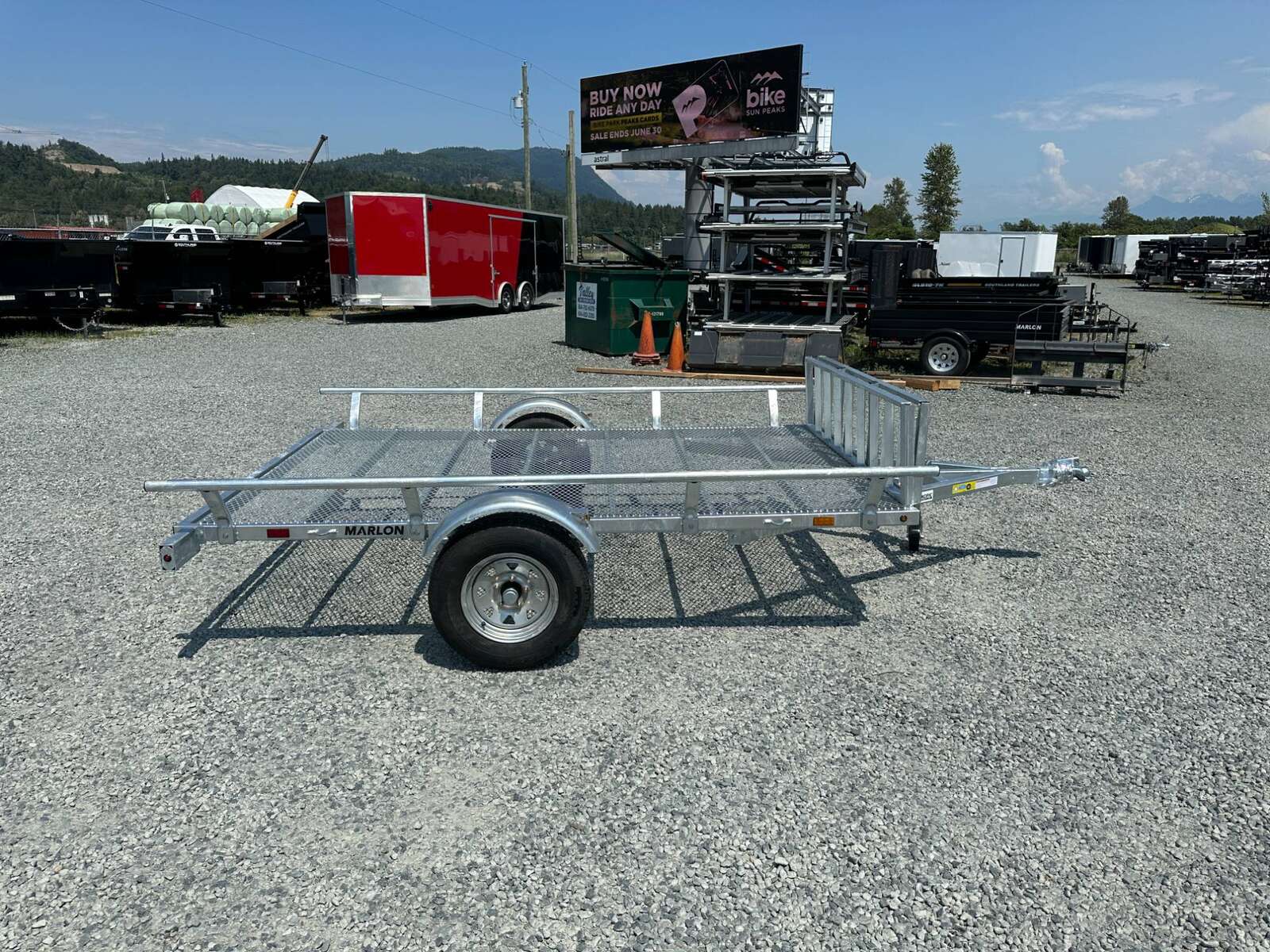 Photo of New Marlon 6x9.5 ATV SXS UTV Side Load or Rear Load Trailer w/Ramps Galvanized