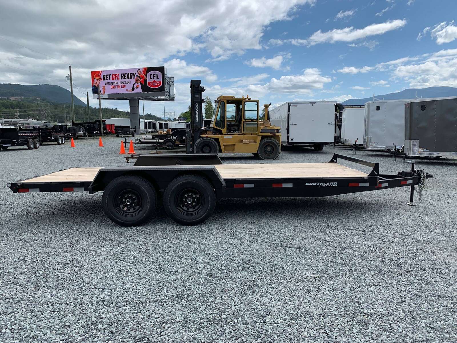 Photo of New Southland Trailers 7x18 Equipment Trailer w/ Slide out ramps 15400lb GVW