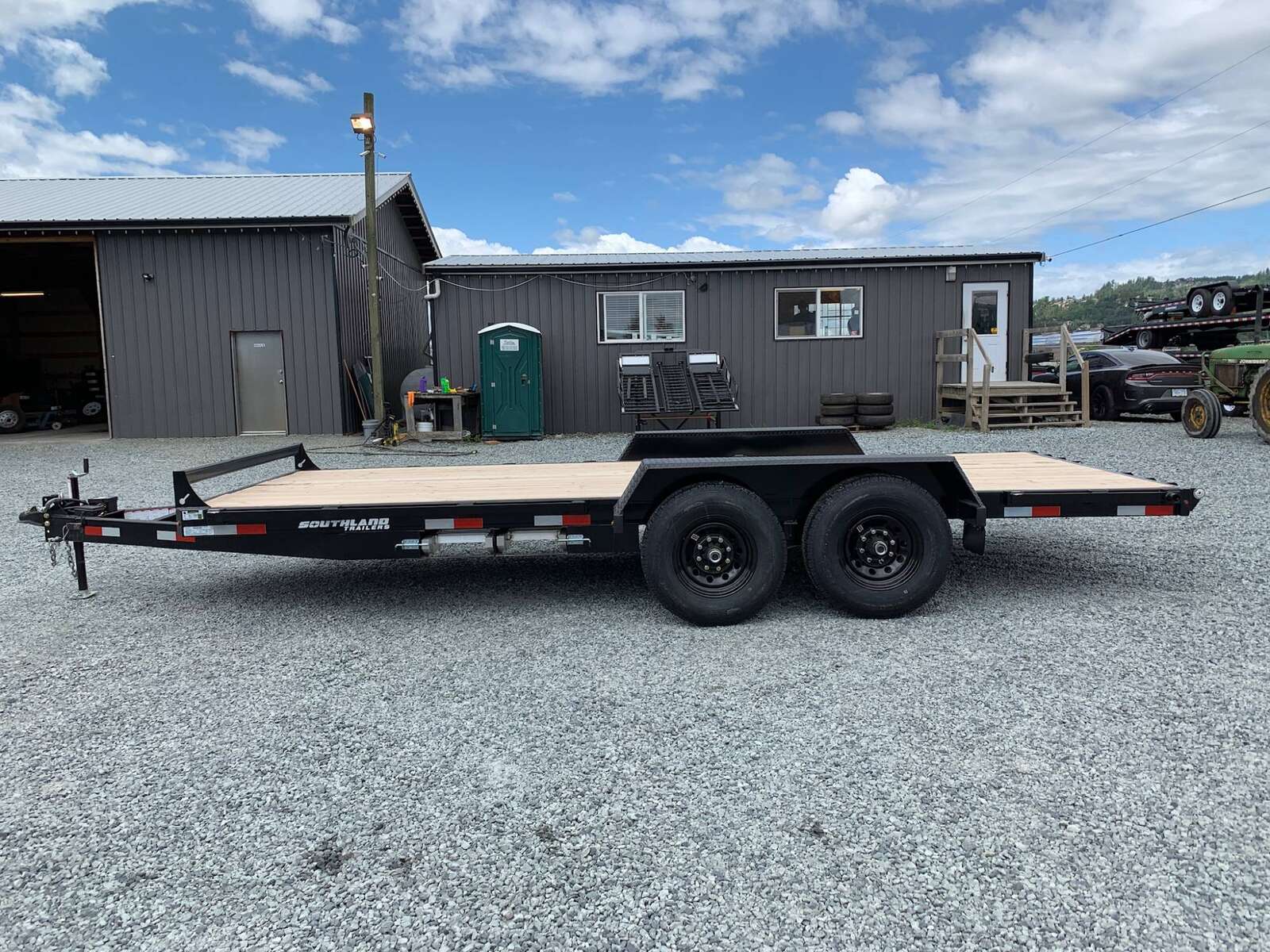 Photo of New Southland Trailers 7x18 Equipment Trailer w/ Slide out ramps 15400lb GVW