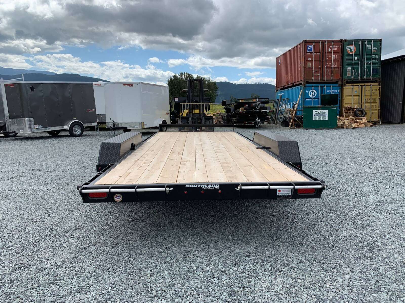 Photo of New Southland Trailers 7x18 Equipment Trailer w/ Slide out ramps 15400lb GVW