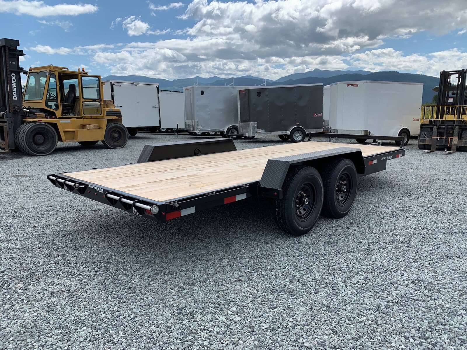 Photo of New Southland Trailers 7x18 Equipment Trailer w/ Slide out ramps 15400lb GVW