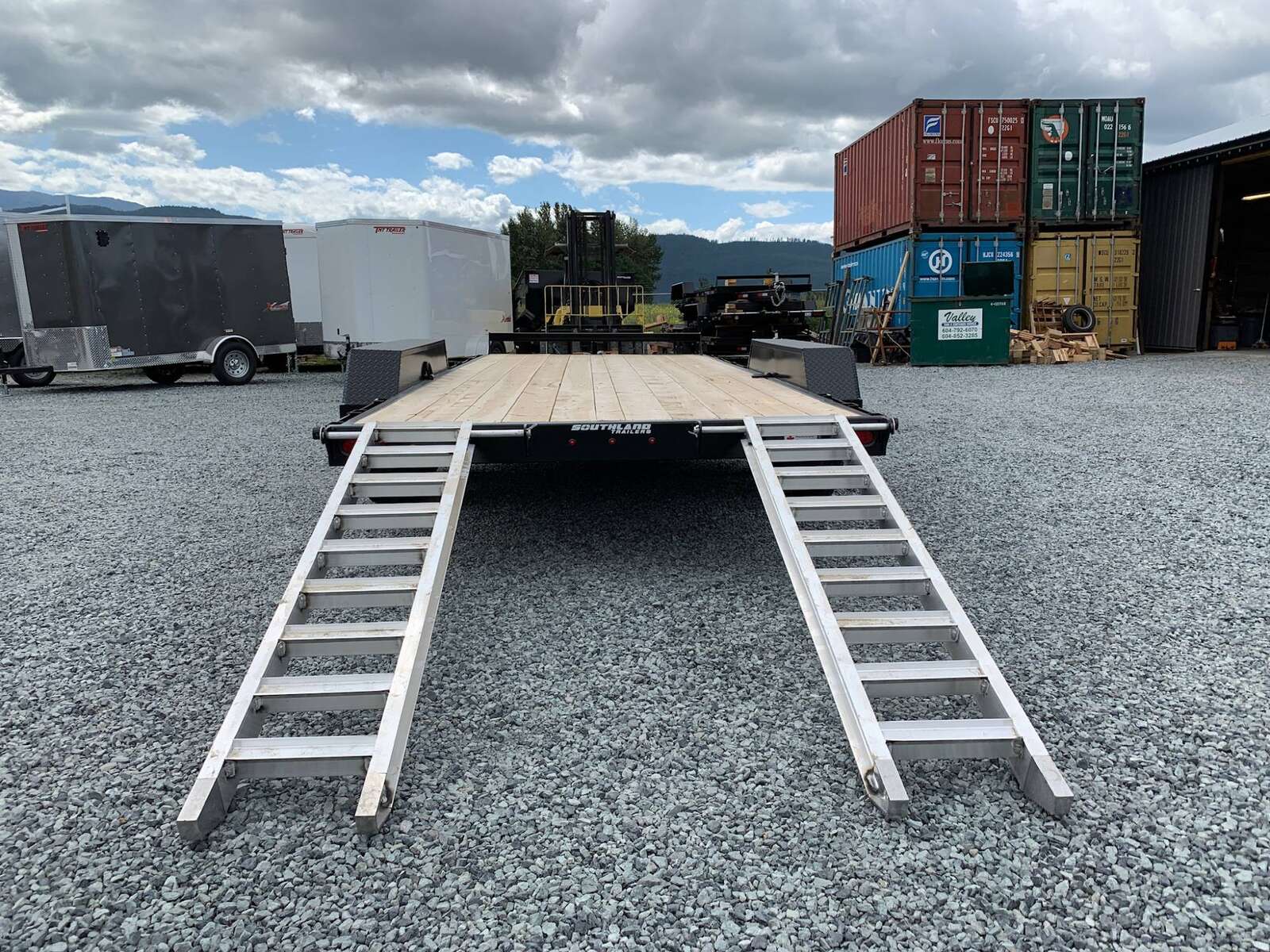 Photo of New Southland Trailers 7x18 Equipment Trailer w/ Slide out ramps 15400lb GVW