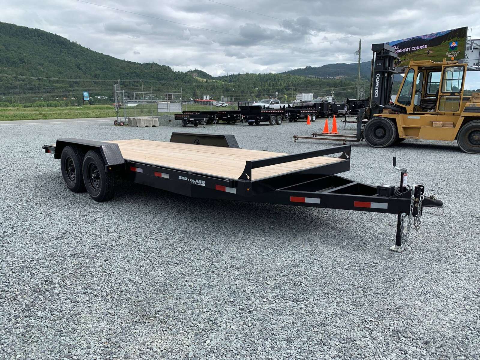 Photo of New Southland Trailers 7x18 Equipment Trailer w/ Slide out ramps 15400lb GVW