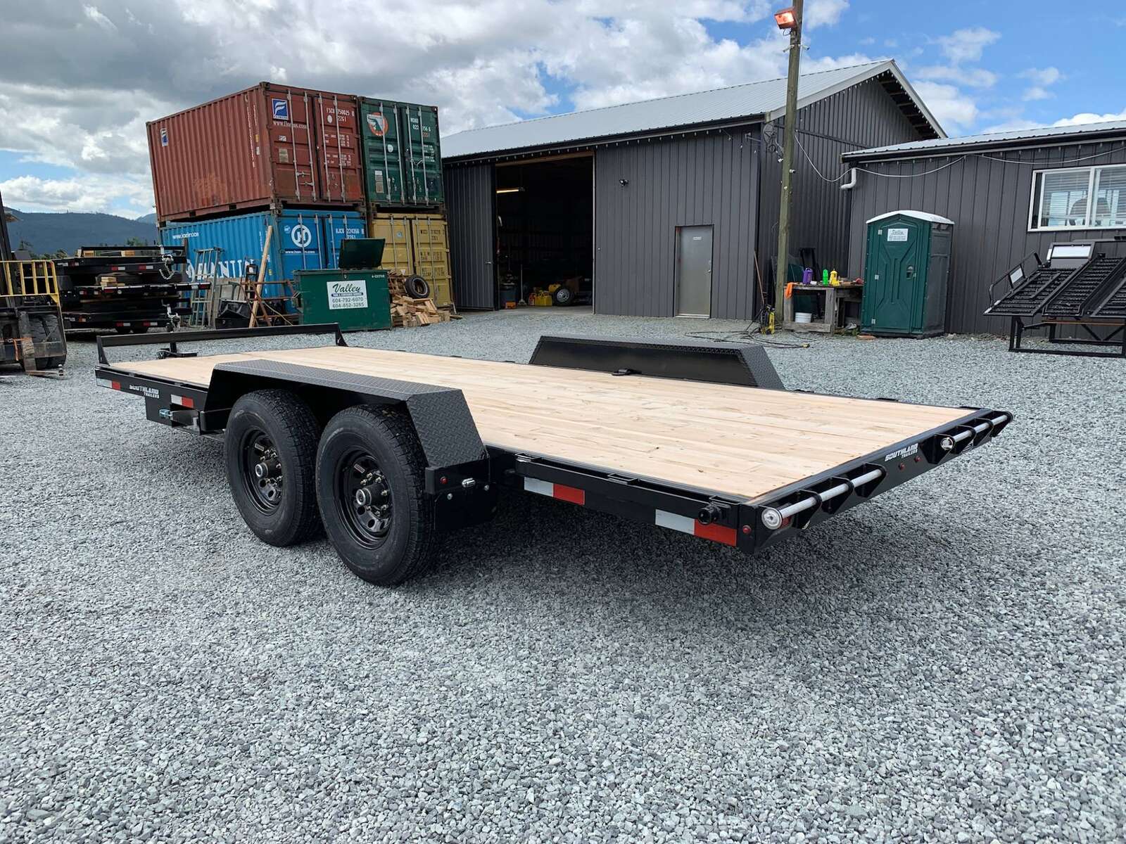 Photo of New Southland Trailers 7x18 Equipment Trailer w/ Slide out ramps 15400lb GVW