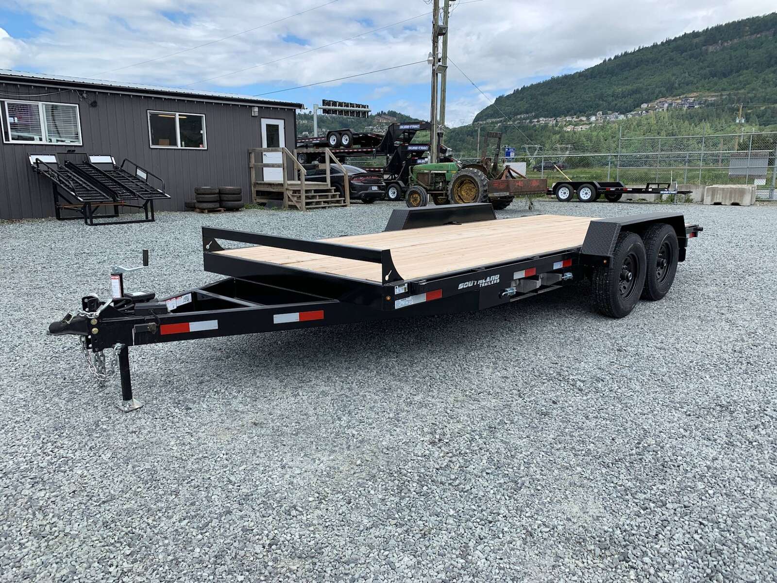 Photo of New Southland Trailers 7x18 Equipment Trailer w/ Slide out ramps 15400lb GVW