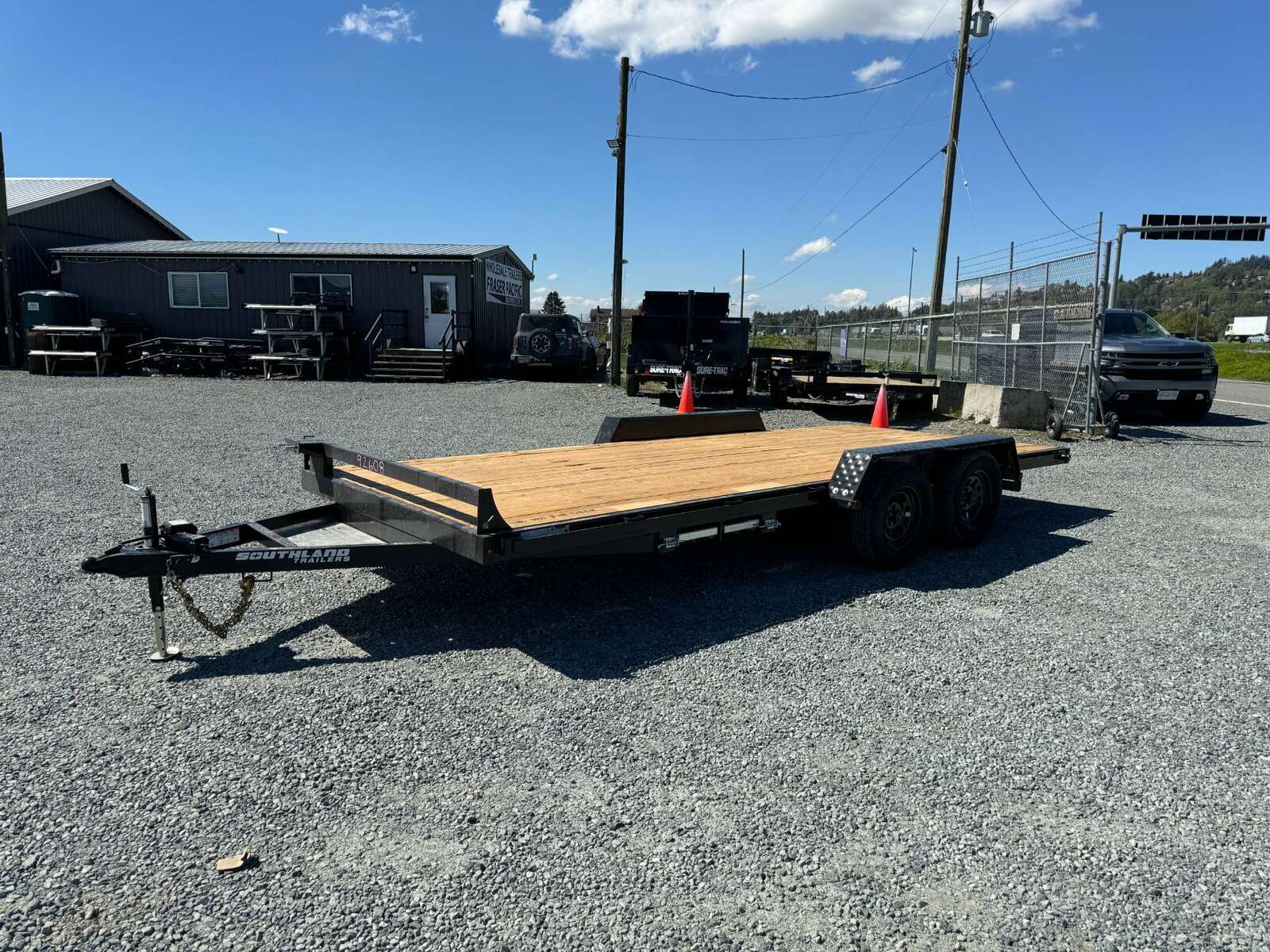 Photo of 2024 Southland 7X18 CAR TRAILER FLAT DECK 7,700LB GVW w/ Slide in Ramps