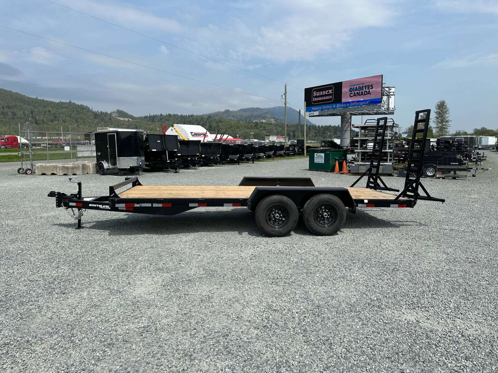 Photo of 2024 Southland 7X18 15,400LB GVW Equipment Flat Deck Trailer w/ Stand Up Ramps