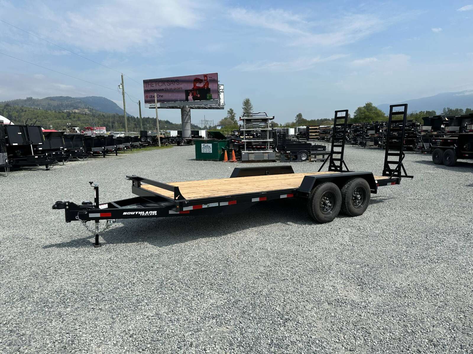 Photo of 2024 Southland 7X18 15,400LB GVW Equipment Flat Deck Trailer w/ Stand Up Ramps