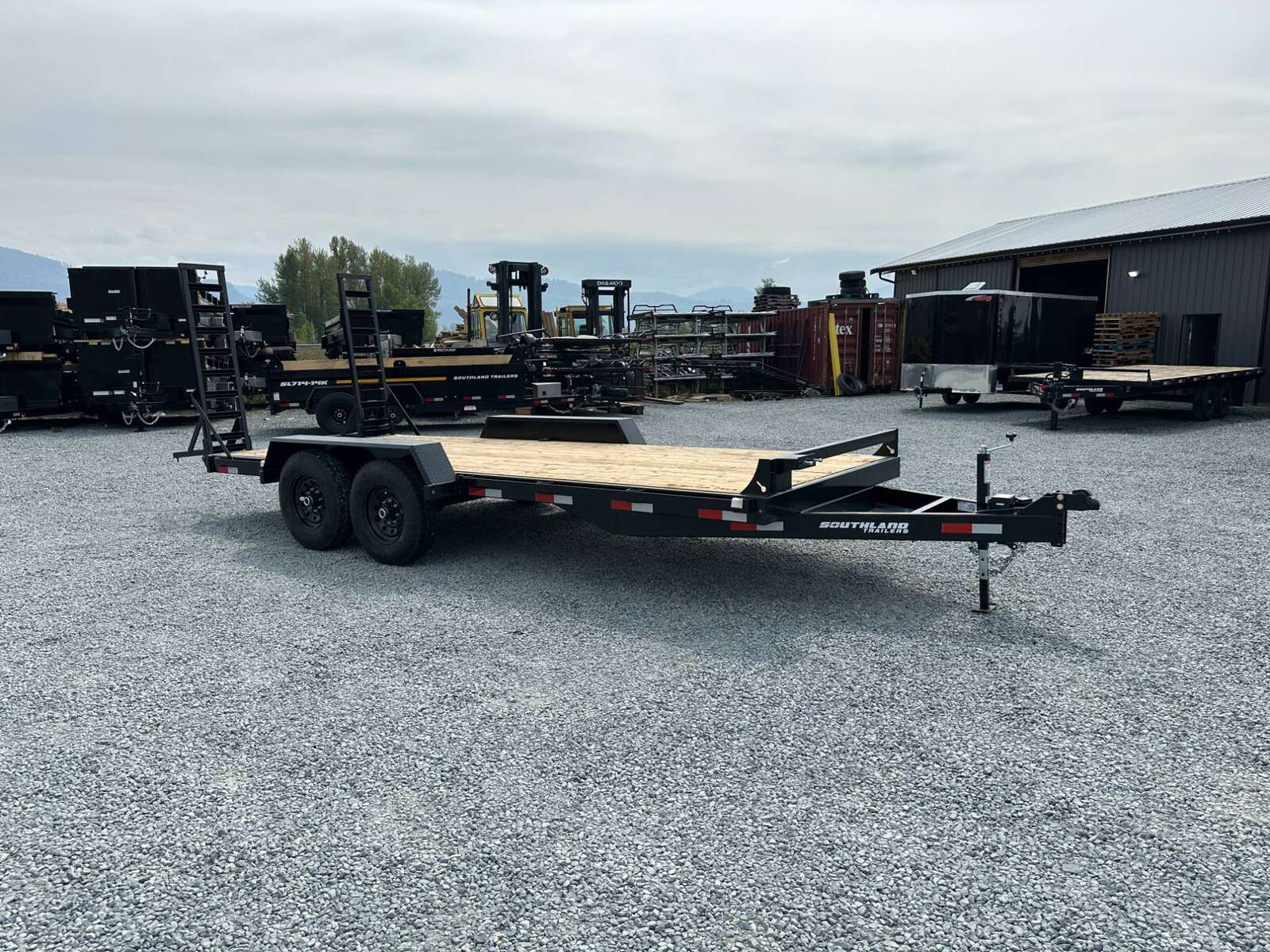 Photo of 2024 Southland 7X18 15,400LB GVW Equipment Flat Deck Trailer w/ Stand Up Ramps