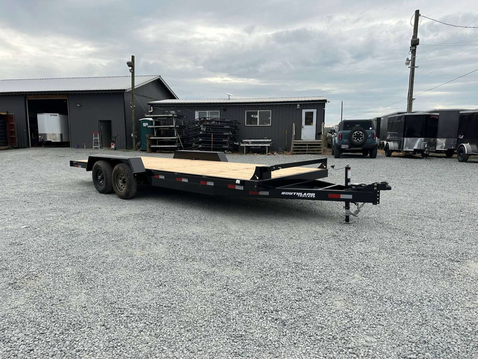 Photo of 2024 Southland 7X20 11,400LB GVW Equipment / Car Trailer Flat deck Slide In Ramps