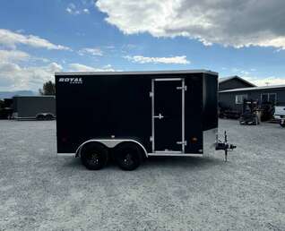 Thumbnail Photo of 2025 Royal Cargo 6x12 V Nose Cargo / Enclosed Trailer Ramp Door Black Tandem Axle 7700lb GVW