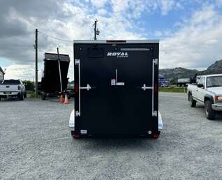 Thumbnail Photo of 2025 Royal Cargo 6x12 V Nose Cargo / Enclosed Trailer Ramp Door Black Tandem Axle 7700lb GVW