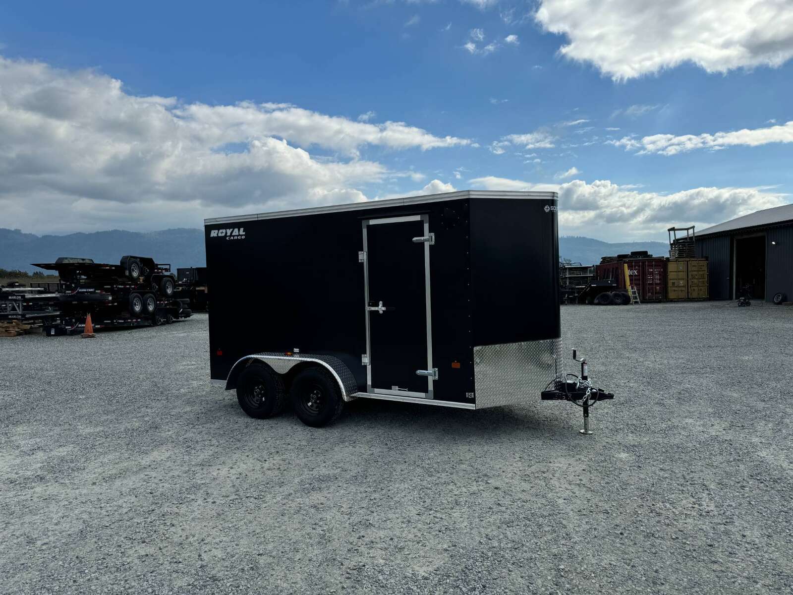 Photo of 2025 Royal Cargo 6x12 V Nose Cargo / Enclosed Trailer Ramp Door Black Tandem Axle 7700lb GVW