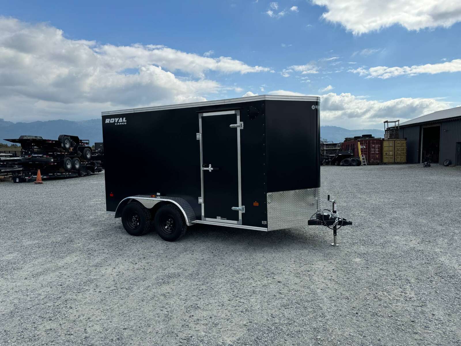 Photo of 2025 Royal Cargo 6x12 V Nose Cargo / Enclosed Trailer Ramp Door Black Tandem Axle 7700lb GVW