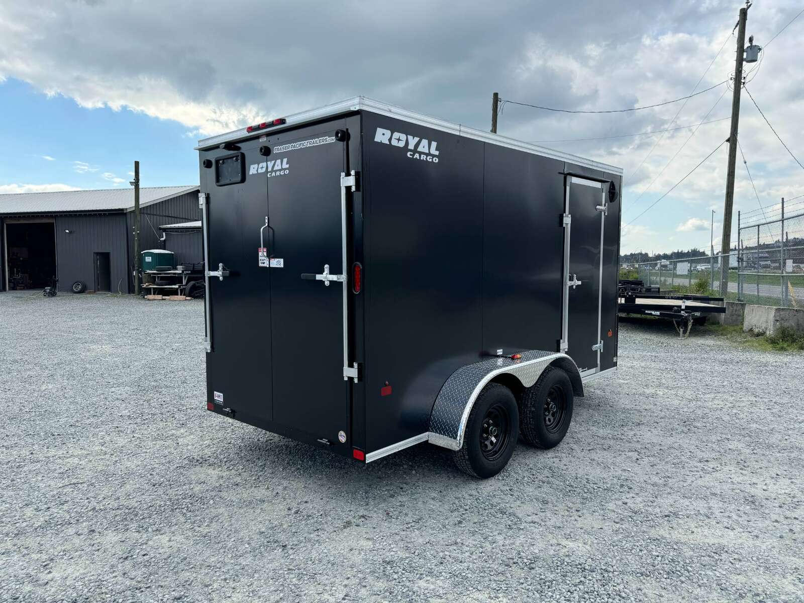 Photo of 2025 Royal Cargo 6x12 V Nose Cargo / Enclosed Trailer Ramp Door Black Tandem Axle 7700lb GVW