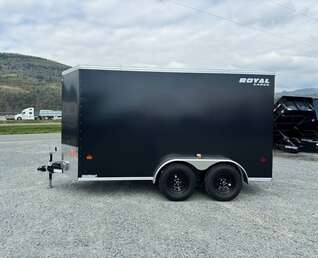 Thumbnail Photo of 2025 Royal Cargo 6x12 V Nose Cargo / Enclosed Trailer Ramp Door Black Tandem Axle 7700lb GVW