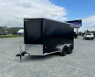 Thumbnail Photo of 2025 Royal Cargo 6x12 V Nose Cargo / Enclosed Trailer Ramp Door Black Tandem Axle 7700lb GVW