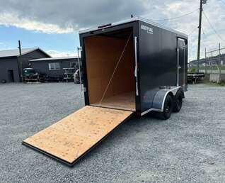 Thumbnail Photo of 2025 Royal Cargo 6x12 V Nose Cargo / Enclosed Trailer Ramp Door Black Tandem Axle 7700lb GVW