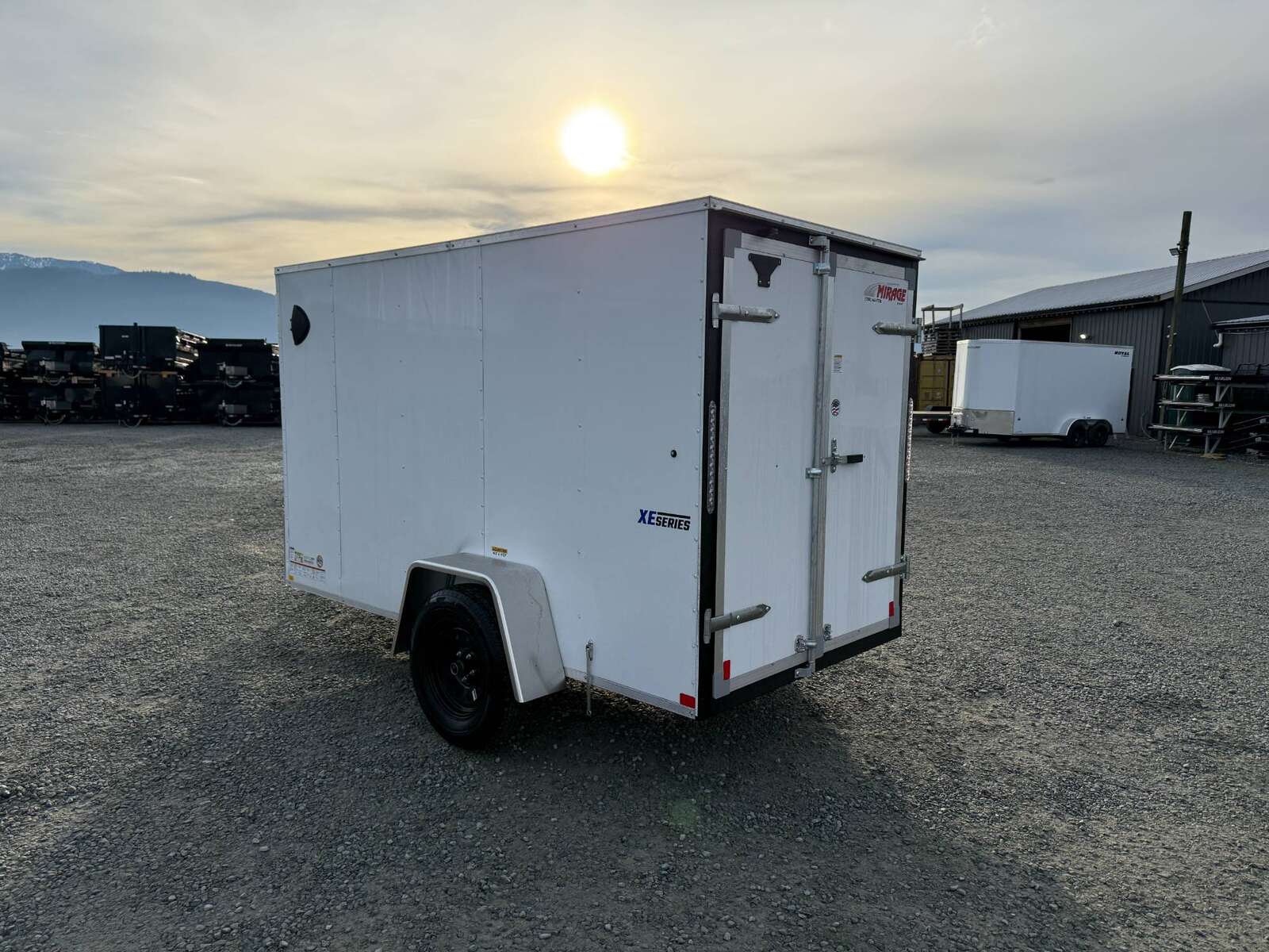 Photo of 2025 Mirage XE 5x10 V Nose Cargo / Enclosed Trailer White Barn Door 2990lb GVW