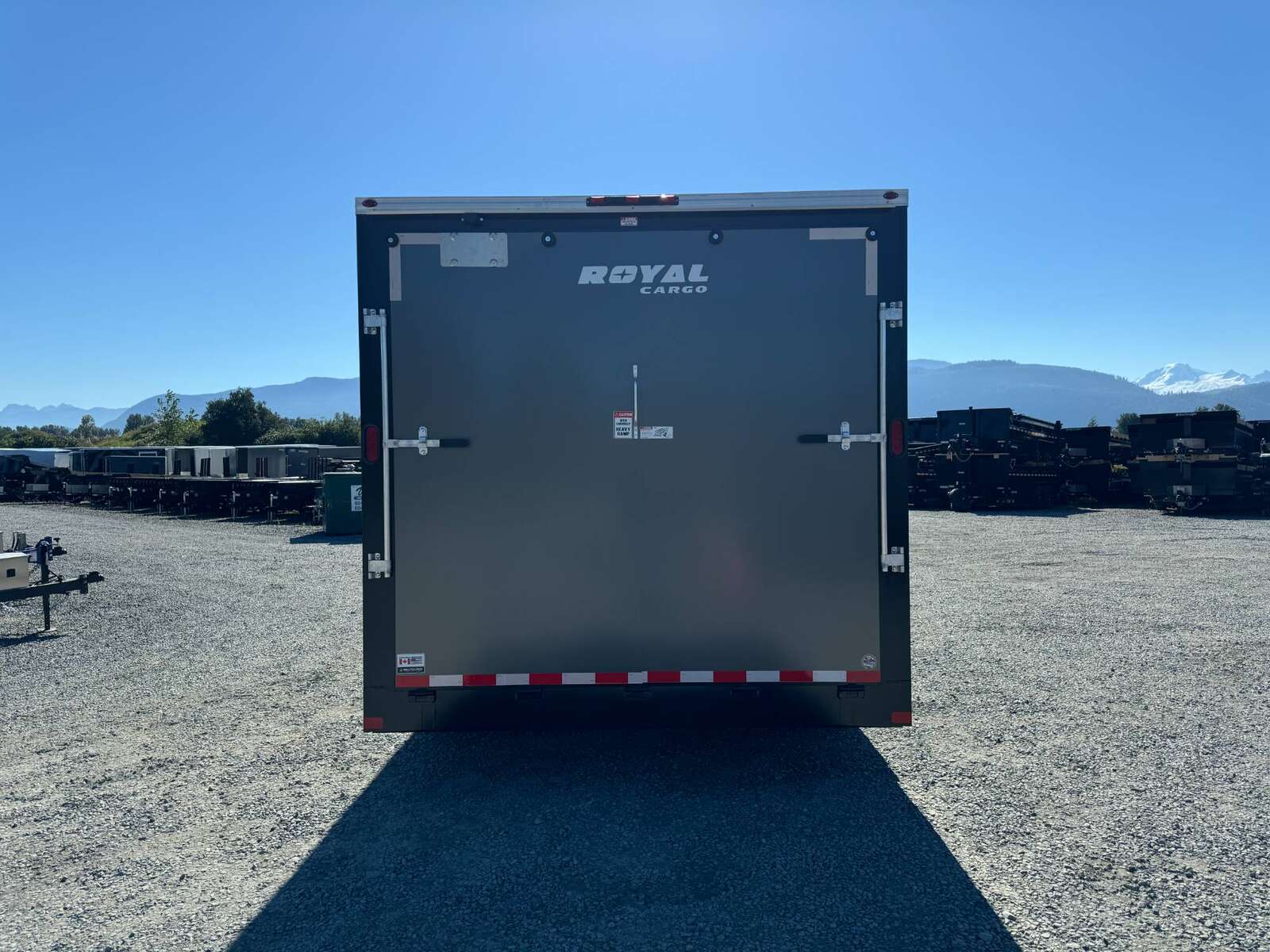 Photo of 2026 Royal Cargo 8.5X16 V NOSE Cargo / Enclosed Trailer Charcoal Grey RAMP DOOR EXTRA HEIGHT 11,400LB GVW