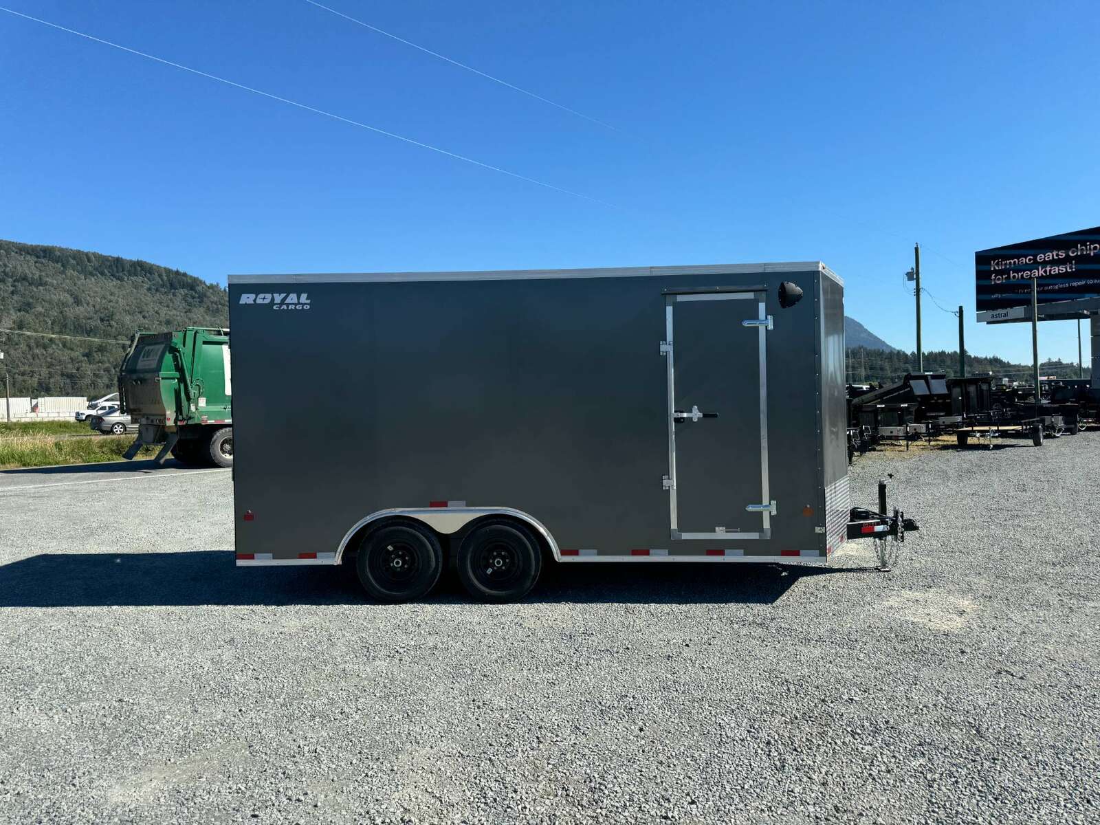 Photo of 2026 Royal Cargo 8.5X16 V NOSE Cargo / Enclosed Trailer Charcoal Grey RAMP DOOR EXTRA HEIGHT 11,400LB GVW