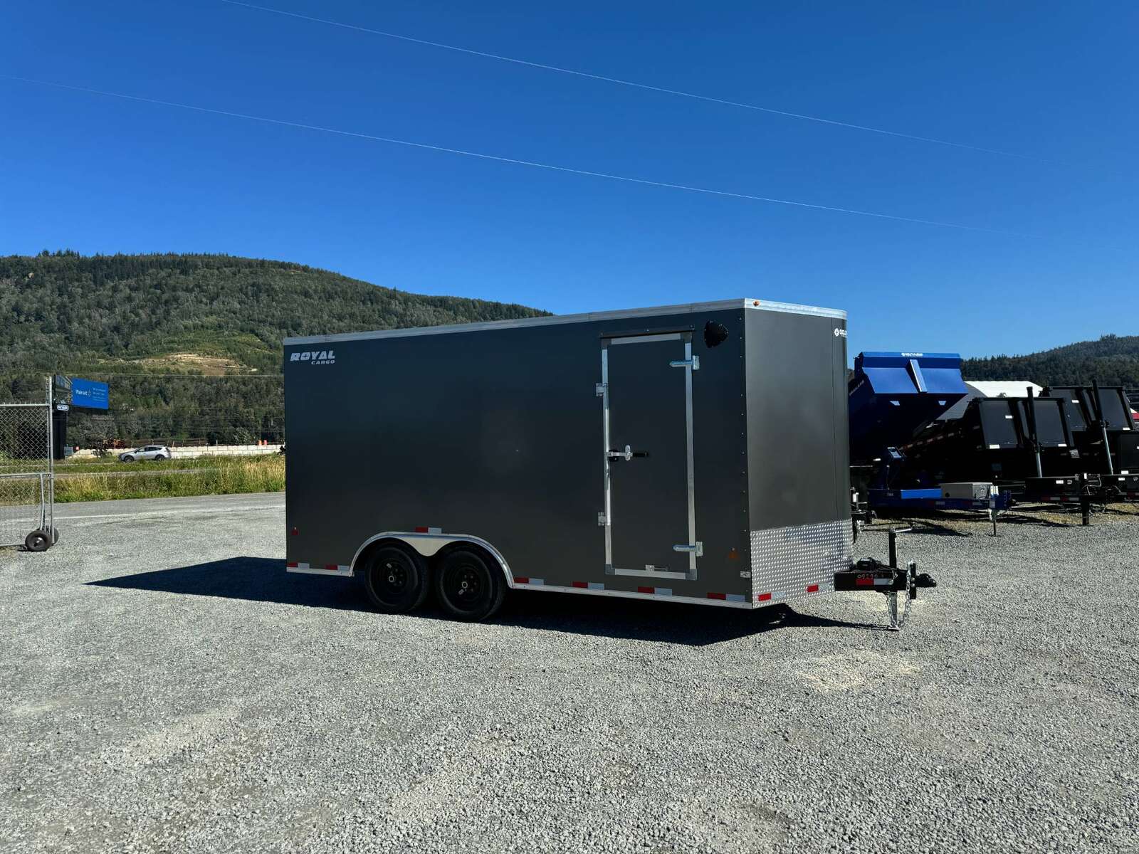 Photo of 2026 Royal Cargo 8.5X16 V NOSE Cargo / Enclosed Trailer Charcoal Grey RAMP DOOR EXTRA HEIGHT 11,400LB GVW