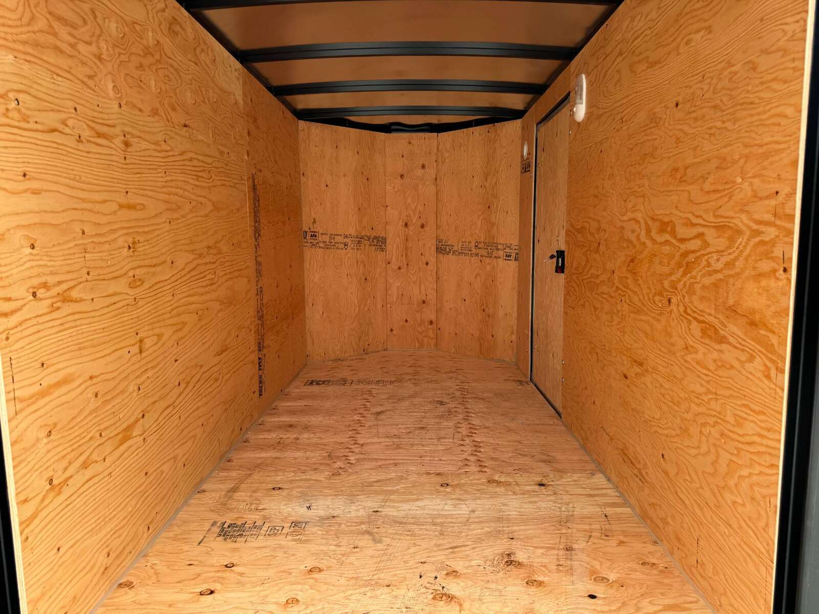 Photo of 2025 Royal Cargo 5x10 Cargo Enclosed Trailer V Nose Barn Doors White Side Door