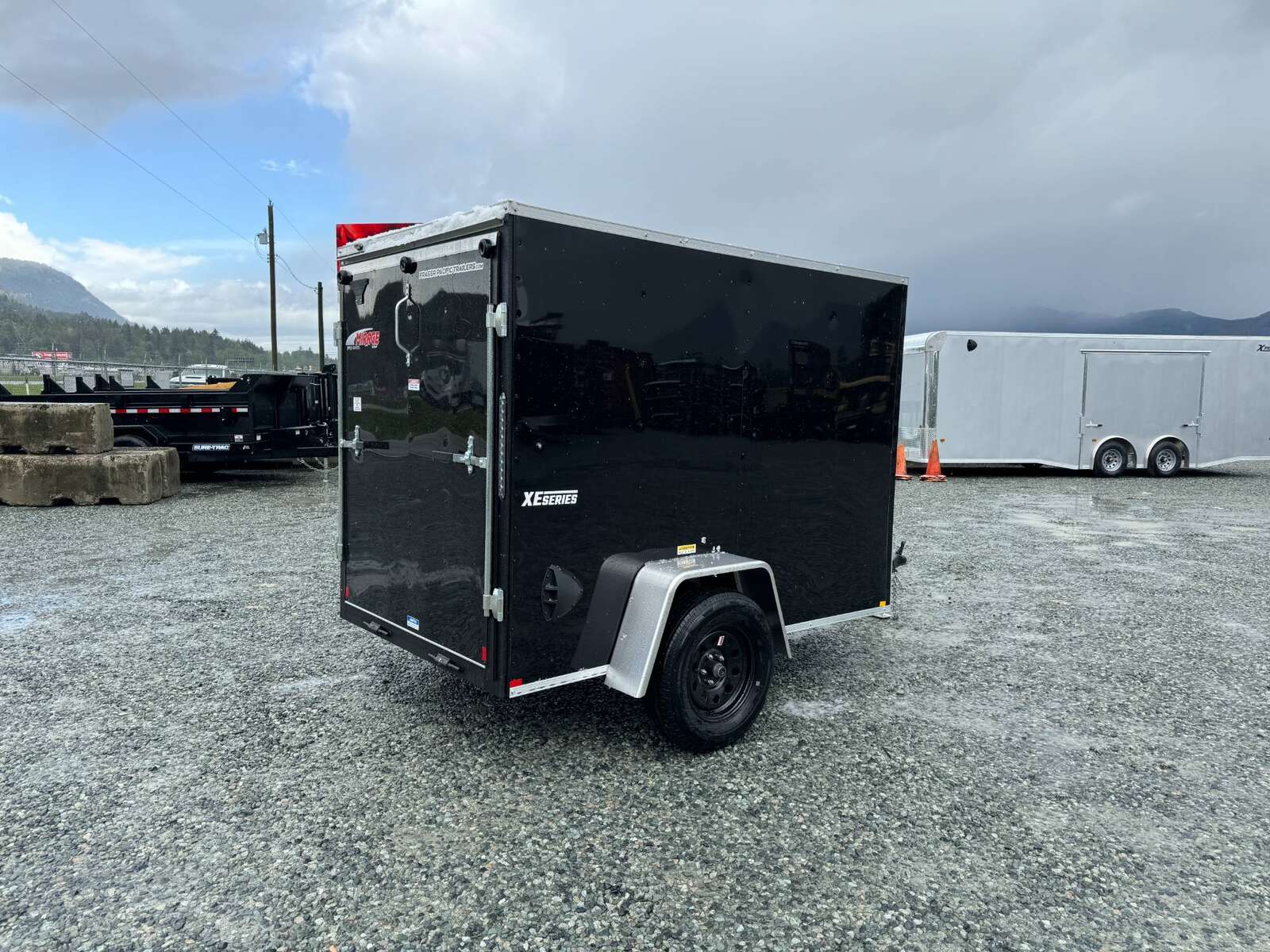 Photo of 2025 Mirage XE 5x8 V Nose Cargo / Enclosed Trailer Black Ramp Door 2990lb GVW