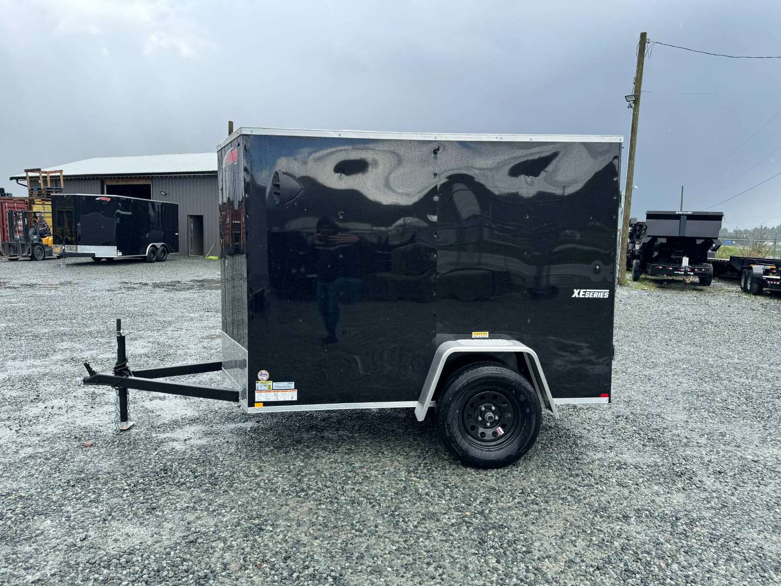 Photo of 2025 Mirage XE 5x8 V Nose Cargo / Enclosed Trailer Black Ramp Door 2990lb GVW