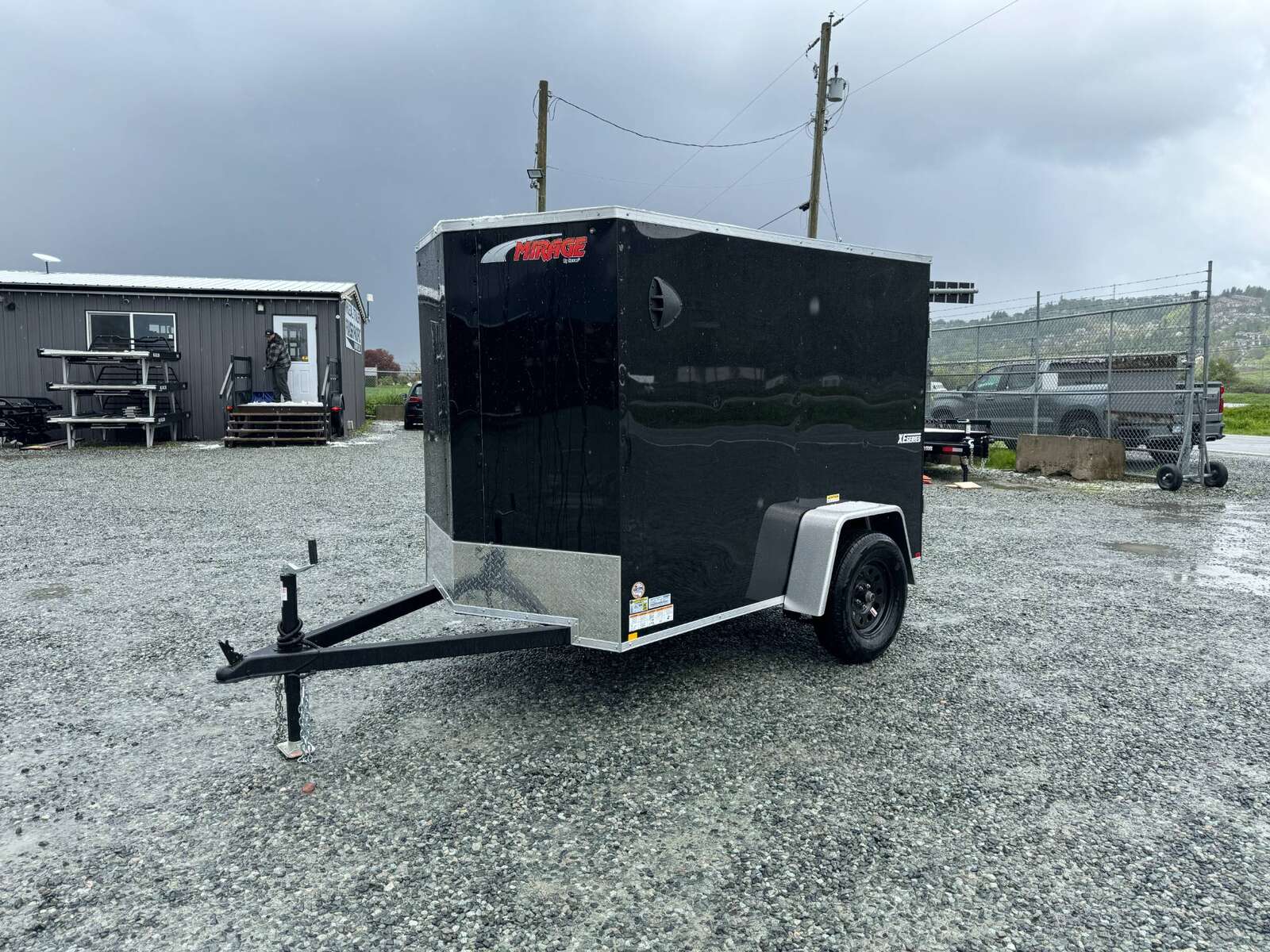 Photo of 2025 Mirage XE 5x8 V Nose Cargo / Enclosed Trailer Black Ramp Door 2990lb GVW