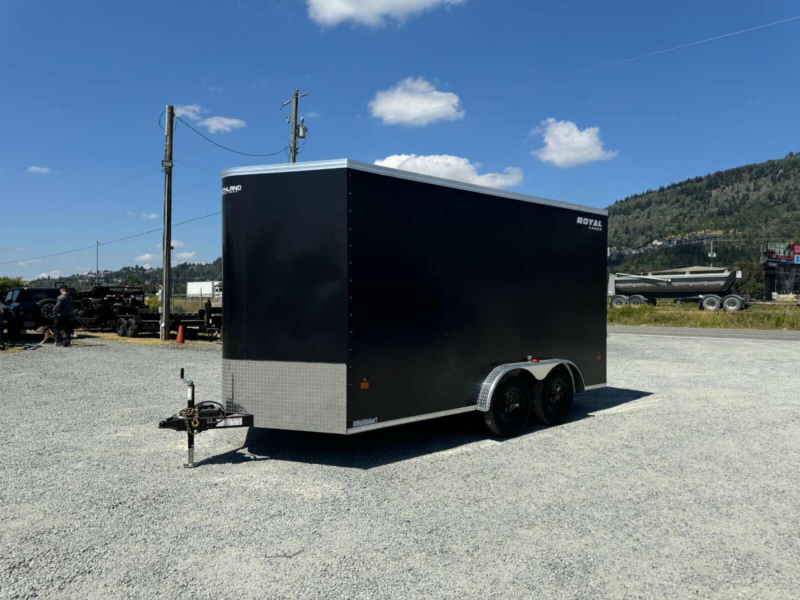 Photo of 2025 Royal 7.5X14 Cargo / Enclosed Trailer RAMP DOOR EXTRA HEIGHT 7700LB GVW Black