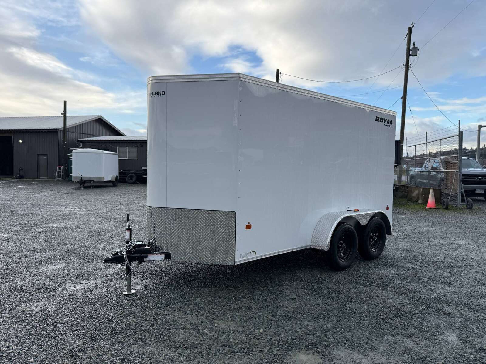 Photo of 2025 Royal Cargo 6x12 V Nose Cargo / Enclosed Trailer Ramp Door White Tandem Axle 7700lb GVW