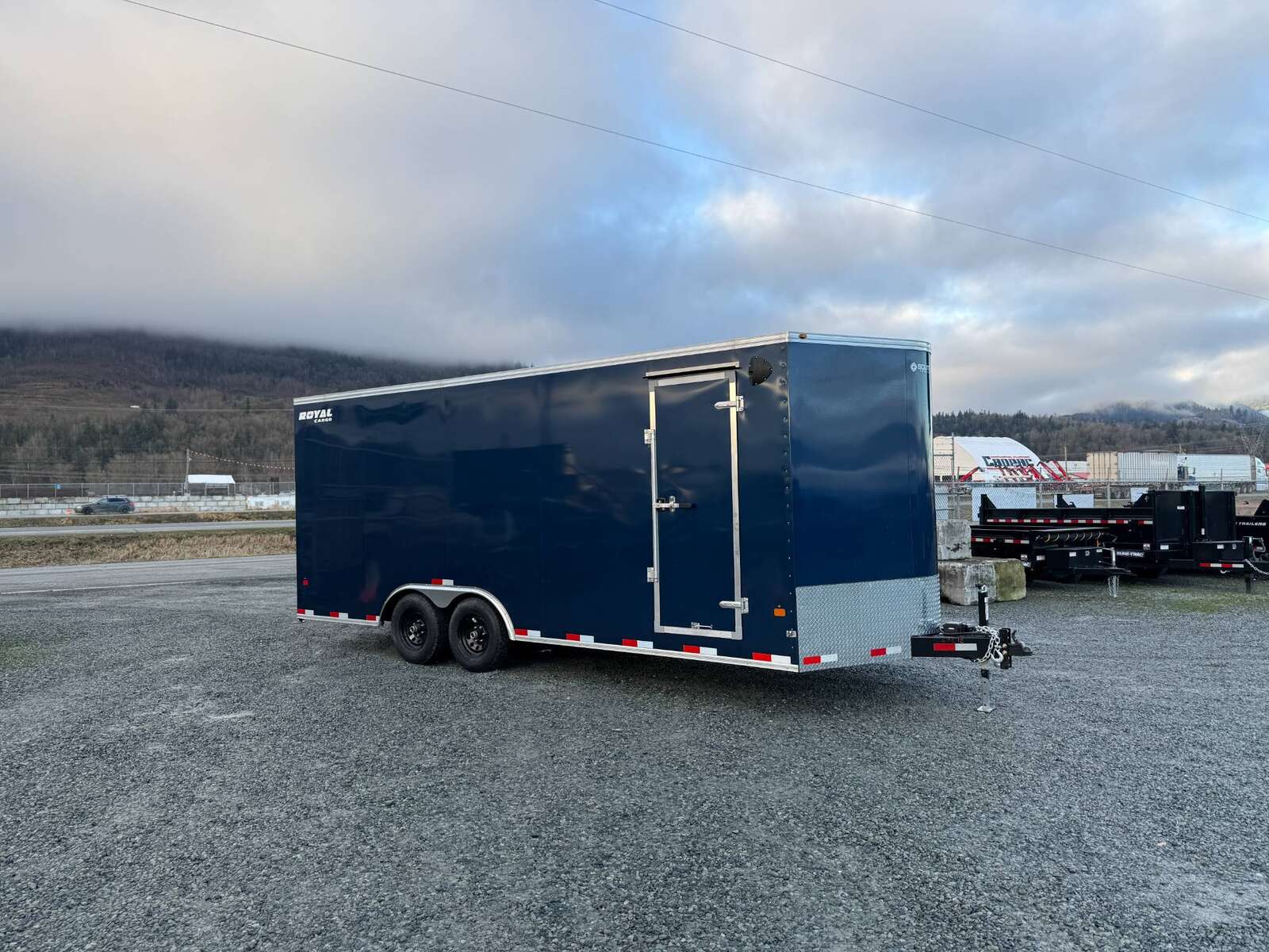 Photo of 2025 Royal Cargo 8.5x20 +V Nose 11,700lb Cargo / Enclosed Trailer Car Hauler Extra Height Ramp Door Blue