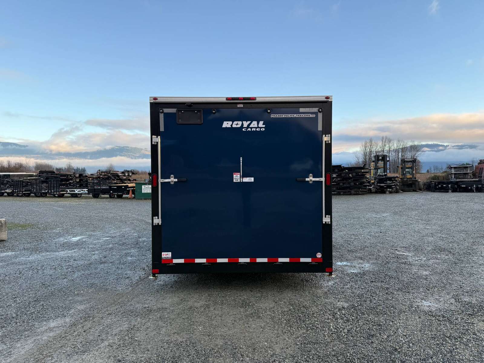 Photo of 2025 Royal Cargo 8.5x20 +V Nose 11,700lb Cargo / Enclosed Trailer Car Hauler Extra Height Ramp Door Blue