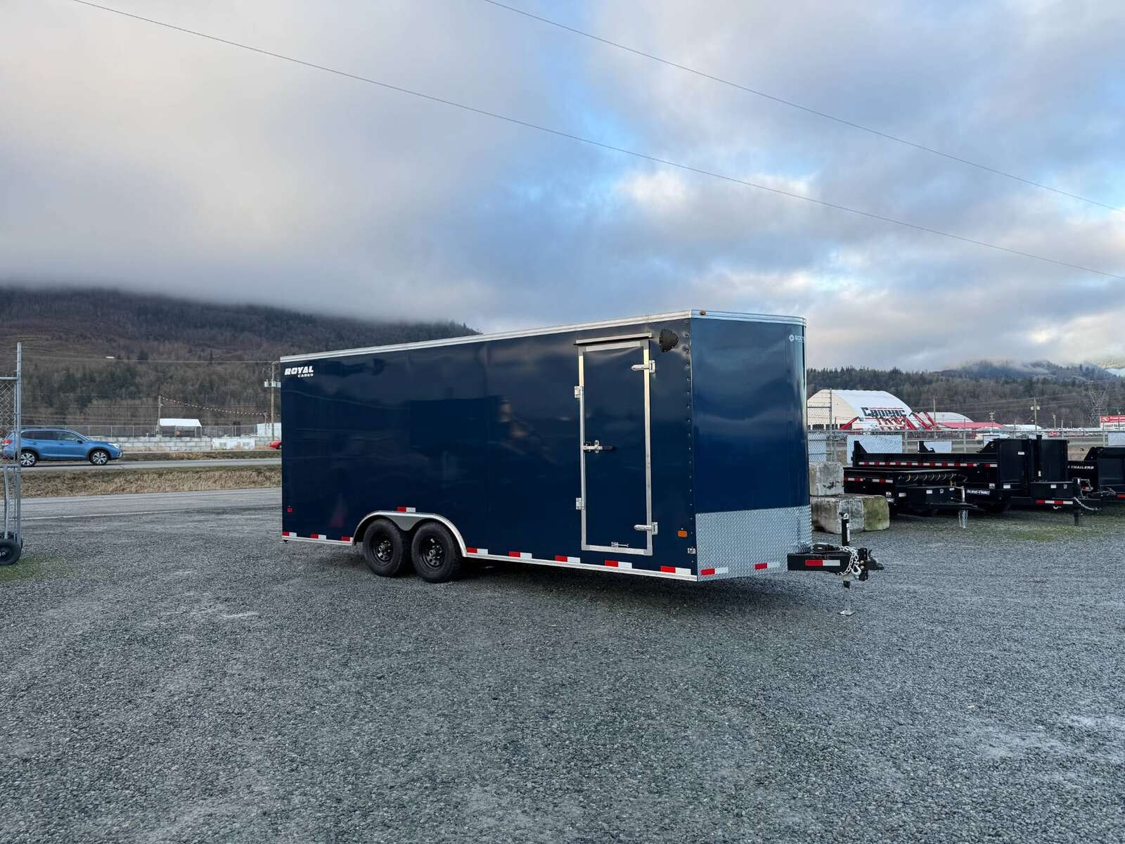 Photo of 2025 Royal Cargo 8.5x20 +V Nose 11,700lb Cargo / Enclosed Trailer Car Hauler Extra Height Ramp Door Blue