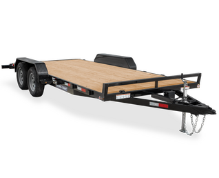 Thumbnail Photo of 2025 Suretrac 7x18 Car Hauler Flat Deck Trailer W/ Dovetail & Slide In Ramps 7000lb GVW