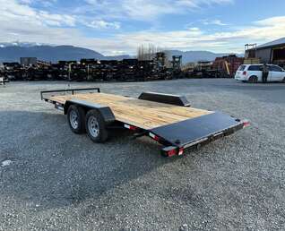 Thumbnail Photo of 2025 Suretrac 7x18 Car Hauler Flat Deck Trailer W/ Dovetail & Slide In Ramps 7000lb GVW