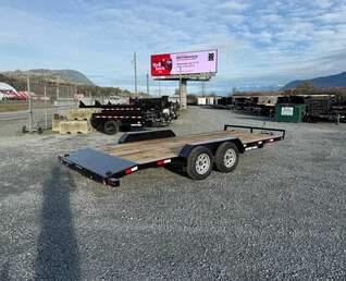 Thumbnail Photo of 2025 Suretrac 7x18 Car Hauler Flat Deck Trailer W/ Dovetail & Slide In Ramps 7000lb GVW