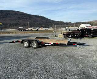 Thumbnail Photo of 2025 Suretrac 7x18 Car Hauler Flat Deck Trailer W/ Dovetail & Slide In Ramps 7000lb GVW