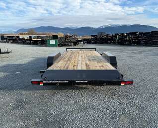 Thumbnail Photo of 2025 Suretrac 7x18 Car Hauler Flat Deck Trailer W/ Dovetail & Slide In Ramps 7000lb GVW