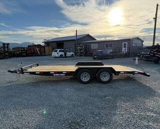 Thumbnail Photo of 2025 Suretrac 7x18 Car Hauler Flat Deck Trailer W/ Dovetail & Slide In Ramps 7000lb GVW