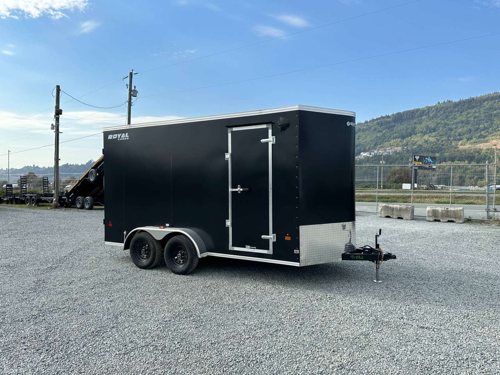 Photo of 2025 Royal Cargo 7X14 V Nose 7700LB GVW BARN DOORS Black Enclosed Cargo Trailer Extra Tall